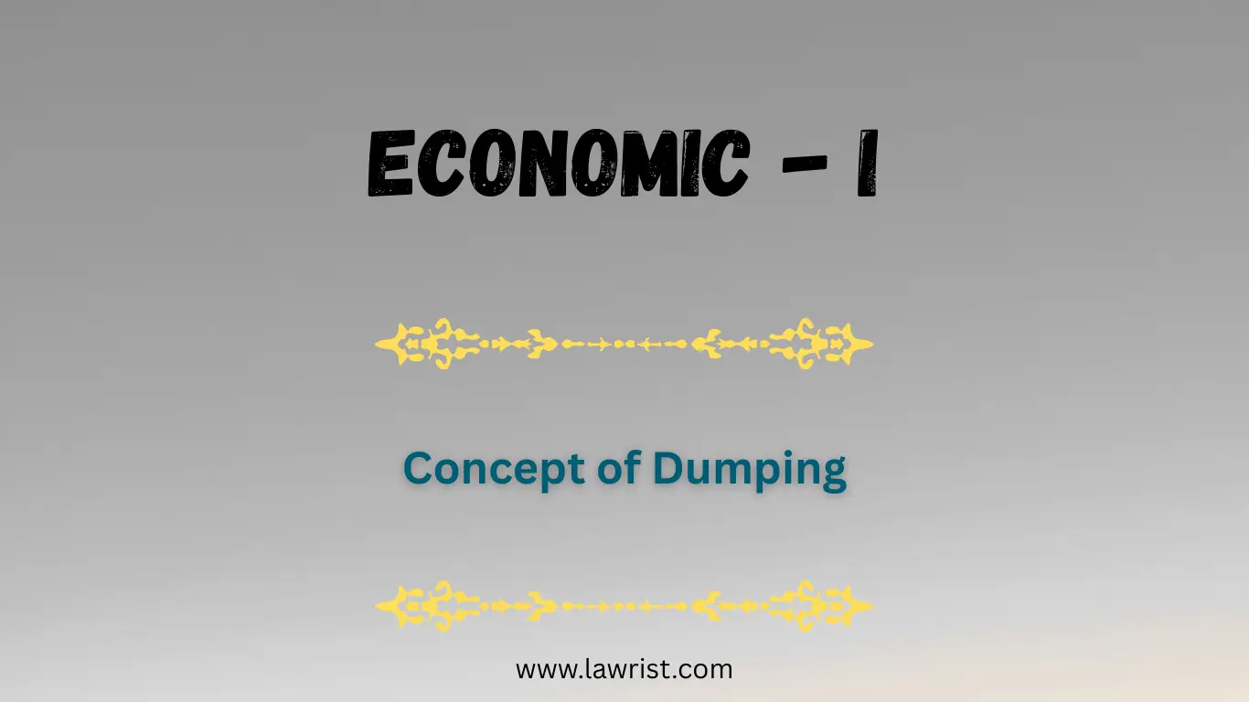 Concept of Dumping | Economics